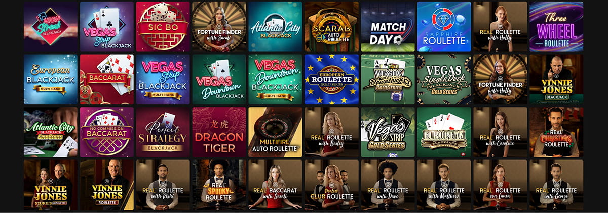 Ruletas, blackjack y otros juegos de mesa en JackpotCity