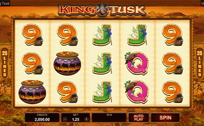 Juego de slot King Tusk en el Spin Casino CR online.