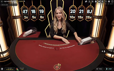 Lightning Blackjack en vivo Casino Juego de Evolution Gaming en Costa Rica