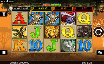 La slot Mega Moolah en el casino online JackpotCity de CR
