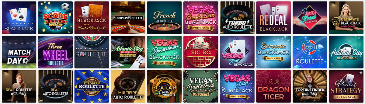 Ruleta, blackjack y otros juegos de mesa en Ruby Fortune.
