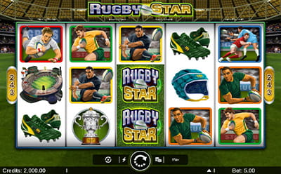 Juego de slot Rugby Star en el Spin Casino CR online.